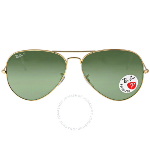 Ray-Ban Aviator Classic Polarized Green Unisex Sunglasses