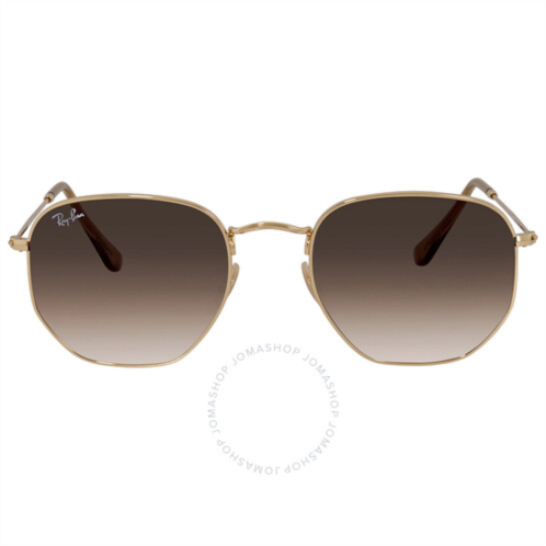 Ray-Ban Hexagonal Flat Lenses Brown Gradient Unisex Sunglasses