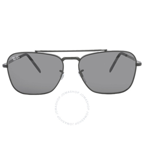 Ray-Ban New Caravan Dark Gray Rectangular Unisex Sunglasses