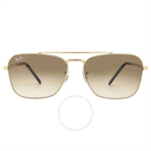 Ray-Ban New Caravan Light Brown Gradient Square Unisex Sunglasses