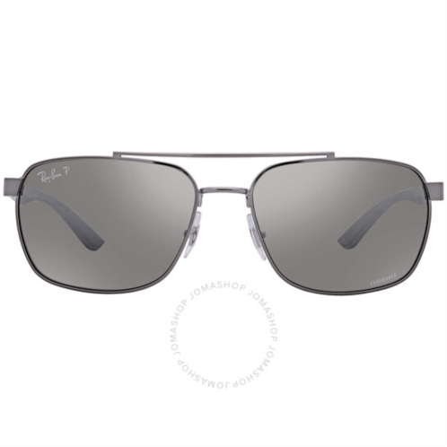 Ray-Ban Polarized Grey Chromance Rectangular Mens Sunglasses