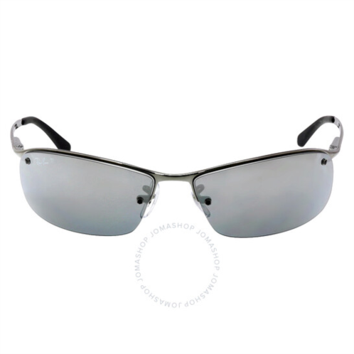 Ray-Ban Polarized Grey Gradient Mirror Wrap Mens Sunglasses