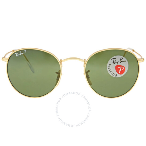 Ray-Ban Round Metal Polarized Green Unisex Sunglasses