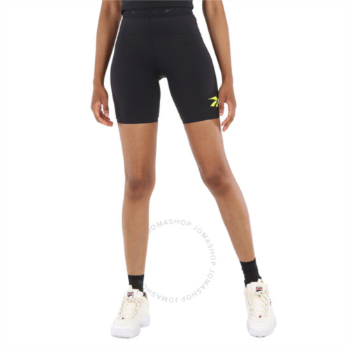 Reebok X Victoria Beckham Black Logo Bike Shorts, Size Large