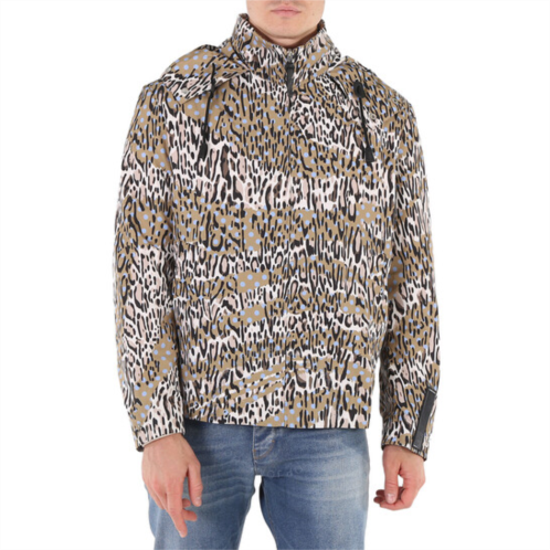 Roberto Cavalli Mens Animal Oddity-Print Windbreaker Jacket, Brand Size 46 (US Size 36)