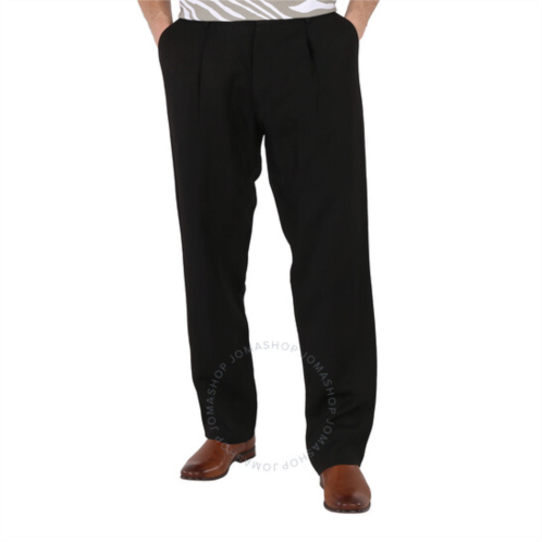 Roberto Cavalli Mens Black Pleated Trousers, Brand Size 52 (Waist Size 36)