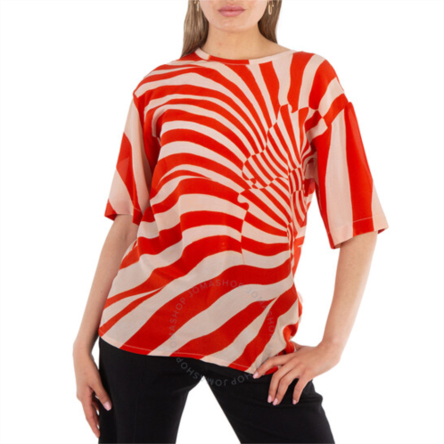 Roberto Cavalli Zebra Avantgarde Print Silk T-Shirt, Brand Size 40 (US Size 6)
