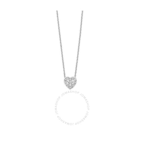Roberto Coin 18K White Gold Tiny Treasures Small Diamond Heart Necklace