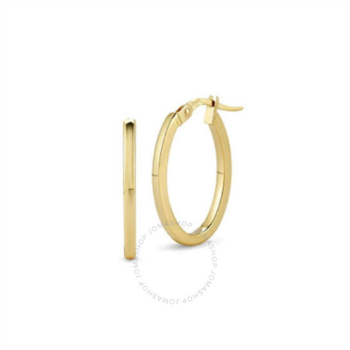 Roberto Coin Yellow Gold Petite Oval Hoop Earrings -