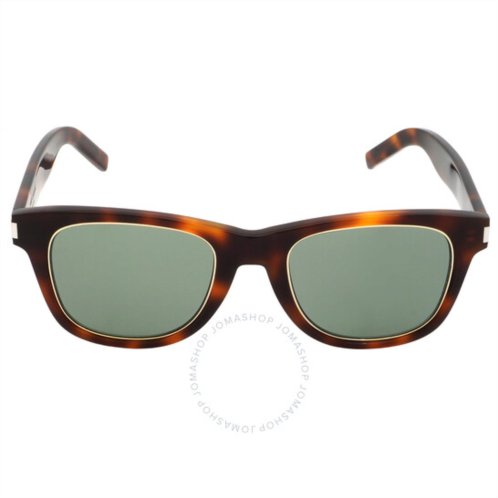 Saint Laurent Green Square Unisex Sunglasses