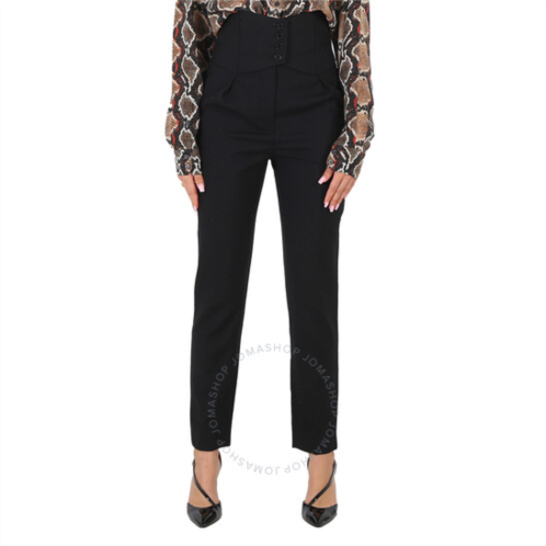 Saint Laurent High-waist Pleated-detail Trousers, Brand Size 36 (US Size 4)