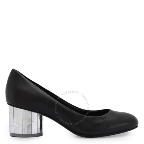 Ferragamo Salvatore Ladies Black Farrah Mirrored Heel Pump Shoes, Size 6.5