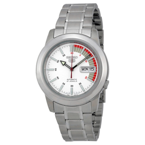 Seiko 5 Automatic White Dial Stainless Steel Mens Watch