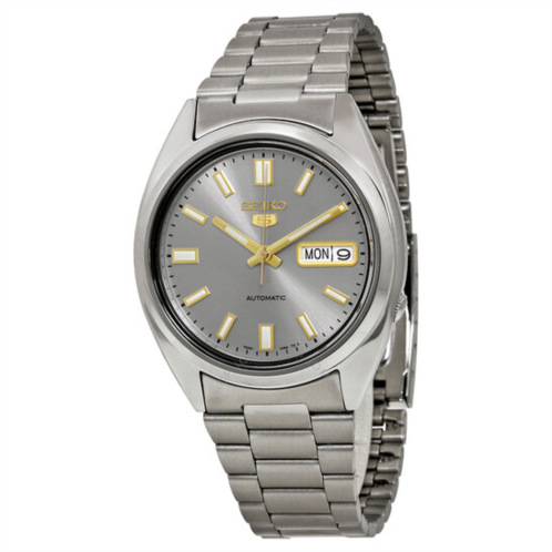 Seiko 5 Automatic Grey Dial Stainless Steel Mens Watch