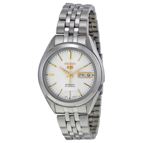 Seiko 5 Silver Dial Stainless Steel Mens Watch