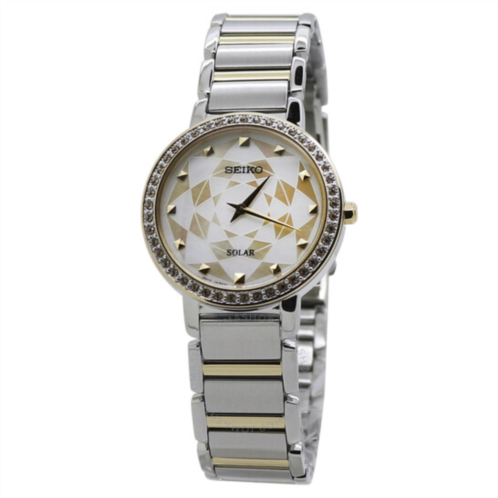 Seiko Crystal Silver Gold Dial Ladies Watch