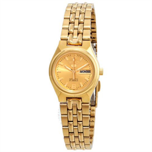 Seiko Series 5 Automatic Gold Dial Ladies Watch