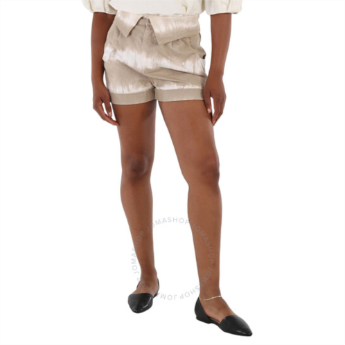 Stella Mccartney Ladies Bamboo Safari Tie-dye Denim Shorts, Waist Size 29