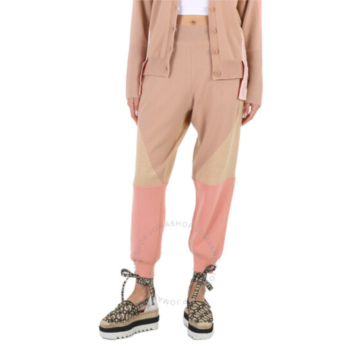 Stella Mccartney Ladies Colorblock Tonal Mix Panelled Wool Track Pants, Brand Size 38 (US Size 4)