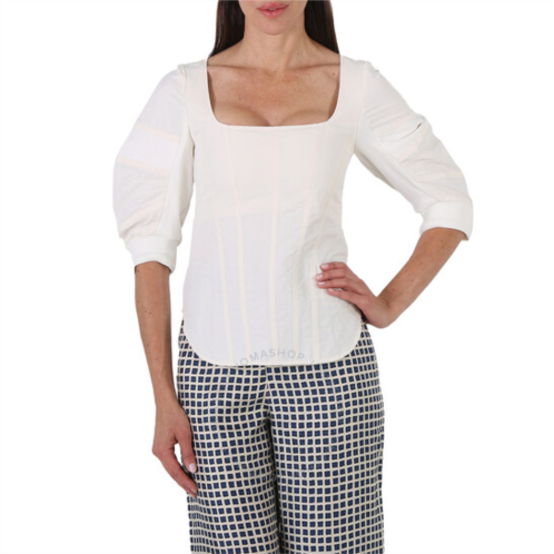 Stella Mccartney Ladies Fiona Puff-sleeve Blouse, Brand Size 42 (US Size 8)