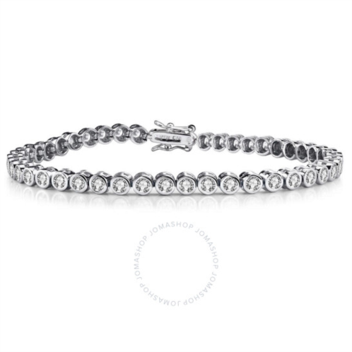 Stella Valentino Tennis Bracelet with Round Clear Cubic Zirconia in Bezel-setting