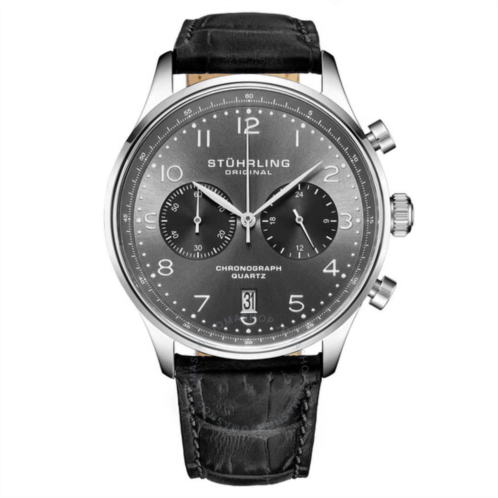 Stuhrling Original Monaco Chronograph Quartz Grey Dial Mens Watch