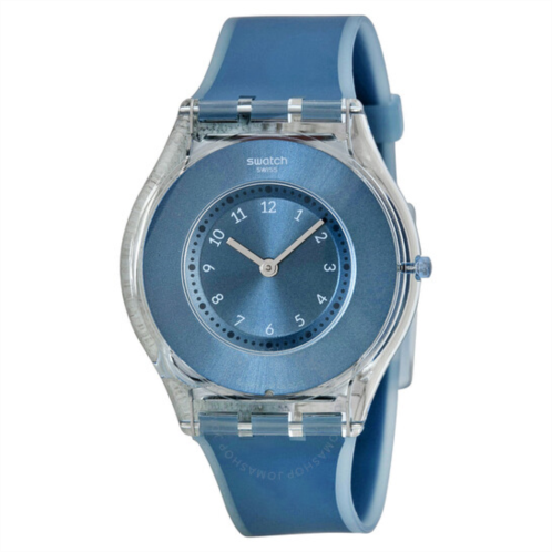 Dive In Blue Dial Blue Silicone Ladies Watch