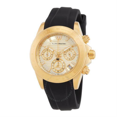 Technomarine Manta Chronograph Quartz Gold Dial Ladies Watch