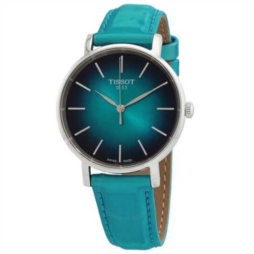 Tissot Everytime Lady Quartz Turquoise Dial Watch