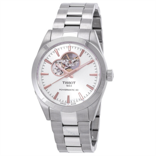 Tissot Gentleman Powermatic 80 Open Heart Automatic Silver Dial Watch