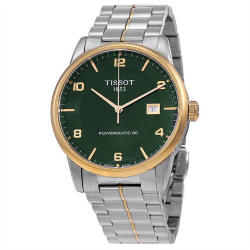 Tissot Luxury Automatic Green Dial Two-tone Mens Watch