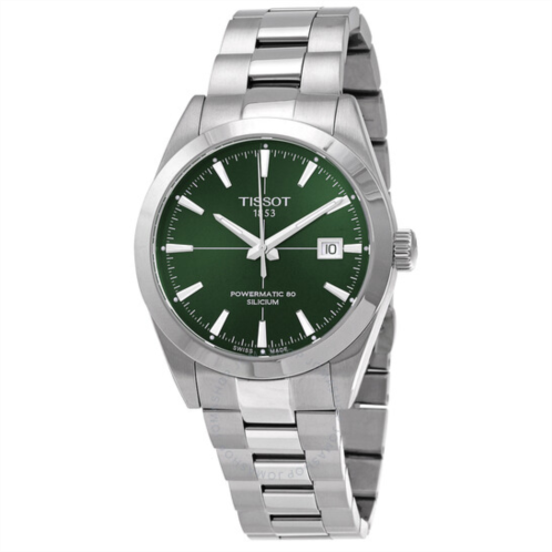 Tissot Gentleman Powermatic 80 Silicium Automatic Green Dial Mens Watch