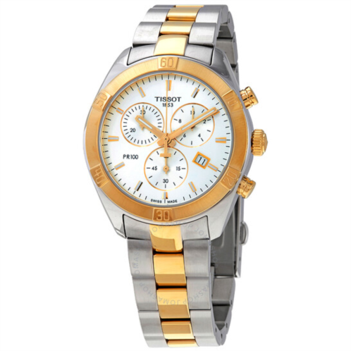 Tissot PR 100 Chronograph Quartz Silver Dial Ladies Watch