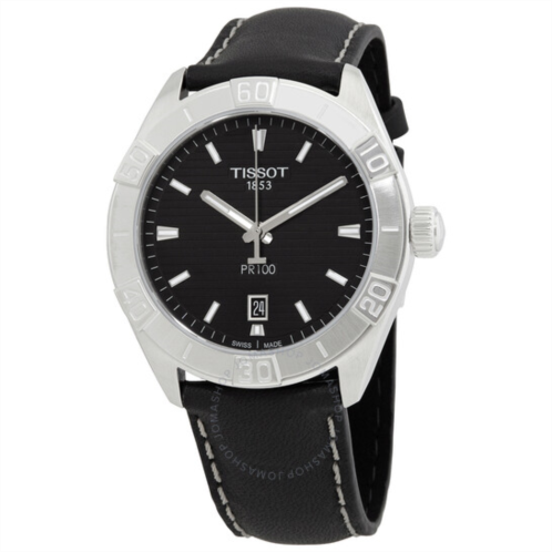 Tissot PR 100 Quartz Black Dial Mens Watch