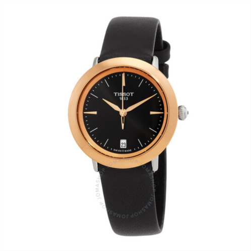 Tissot T-Gold Quartz Black Dial Ladies Watch