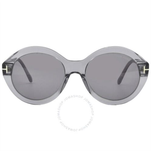 Tom Ford Seraphina Smoke Mirror Round Ladies Sunglasses