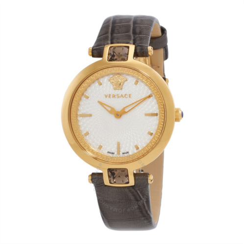 Versace Crystal Gleam Quartz White Dial Ladies Watch