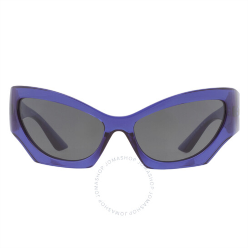 Versace Dark Grey Cat Eye Ladies Sunglasses