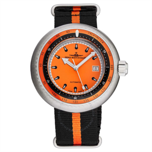 Zeno Deep Diver Automatic Orange Dial Mens Watch