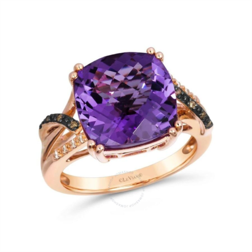 Le Vian Ladies Semi Precious Ring featuring 6 1/4 cts. Grape Amethyst set in 14K Strawberry Gold