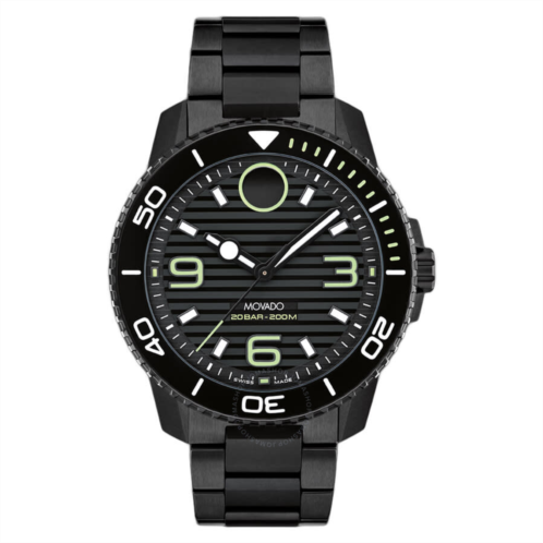 Movado Bold Quartz Black Dial Mens Watch