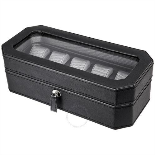 Wolf Design 5pc Black Watch Box