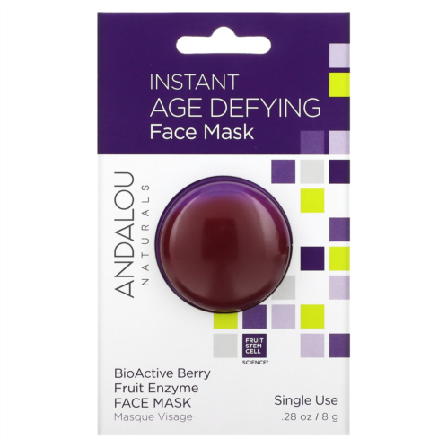 Andalou Naturals Instant Age Defying Beauty Face Mask BioActive Berry Fruit Enzyme 0.28 oz (8 g)