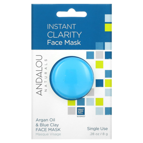Andalou Naturals Instant Clarity Beauty Face Mask Argan Oil & Blue Clay 0.28 oz (8 g)