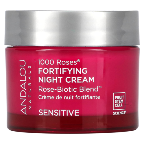 Andalou Naturals 1000 Roses Fortifying Night Cream Sensitive 1.7 oz (50 g)