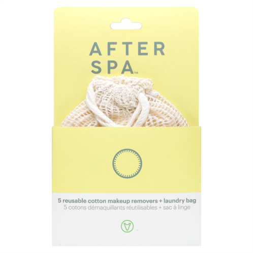 AfterSpa Reusable Cotton Make Up Removers + Laundry Bag 6 Piece Set