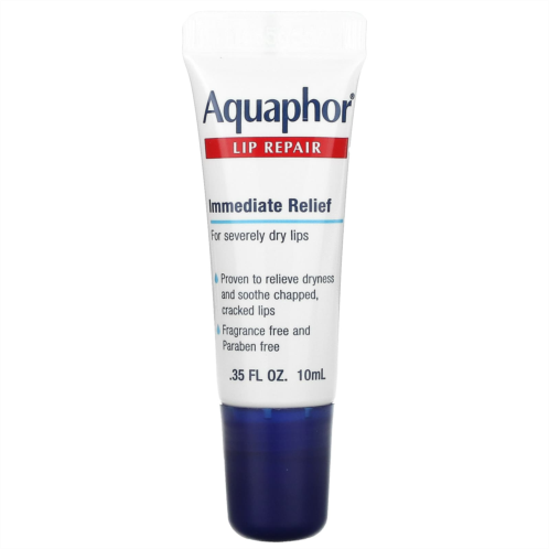 Aquaphor Lip Repair Immediate Relief Fragrance Free 0.35 fl oz (10 ml)