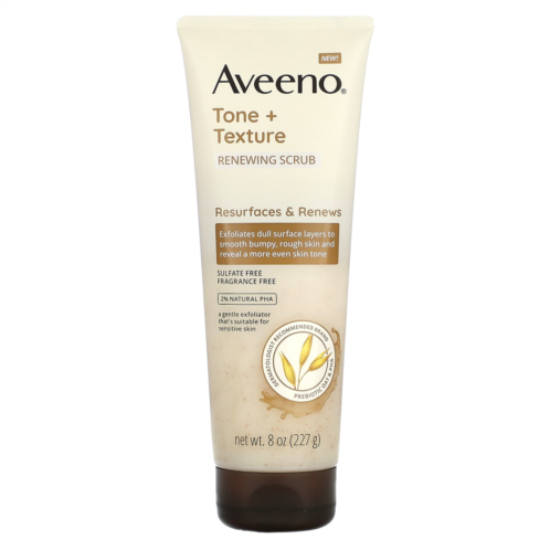 Aveeno Tone + Texture Renewing Scrub Fragrance Free 8 oz (227 g)