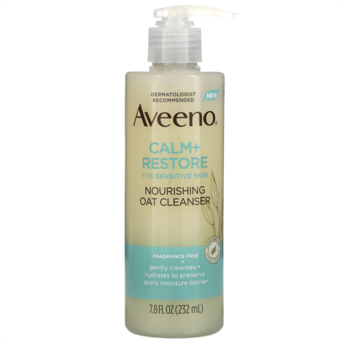 Aveeno Calm + Restore Nourishing Oat Cleanser Fragrance Free 7.8 fl oz (232 ml)