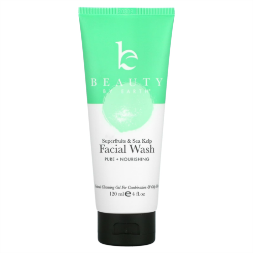 Beauty By Earth Face Wash for Oily & Combination Skin Superfruits & Sea Kelp 4 fl oz (120 ml)